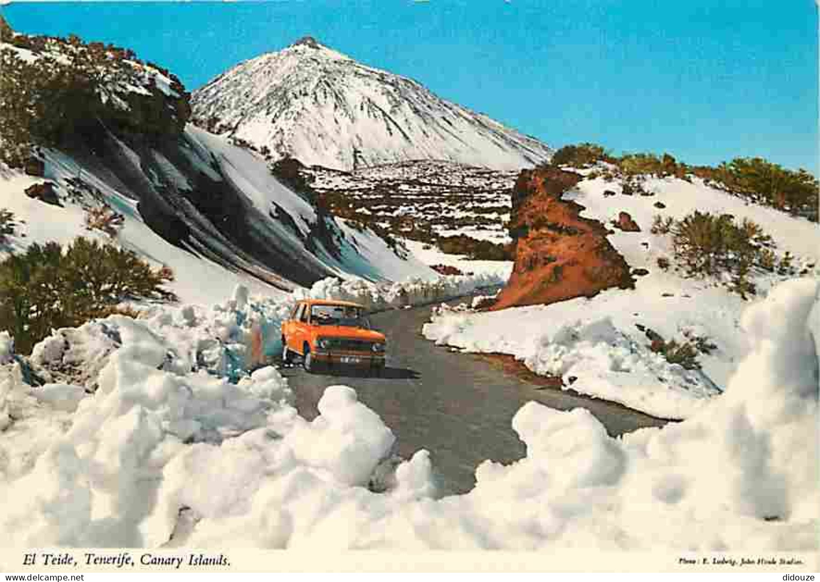 Automobiles - Espagne - Iles Canaries - Tenerife - El Teide Ans Las Canadas Ciad In Ermine - Neige - Carte Neuve - CPM - - Voitures De Tourisme