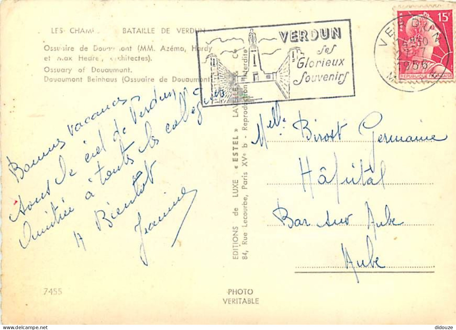 55 - Verdun - L'Ossuaire De Douaumont - Mention Photographie Véritable - Carte Dentelée - CPSM Grand Format - Etat Pli V - Verdun