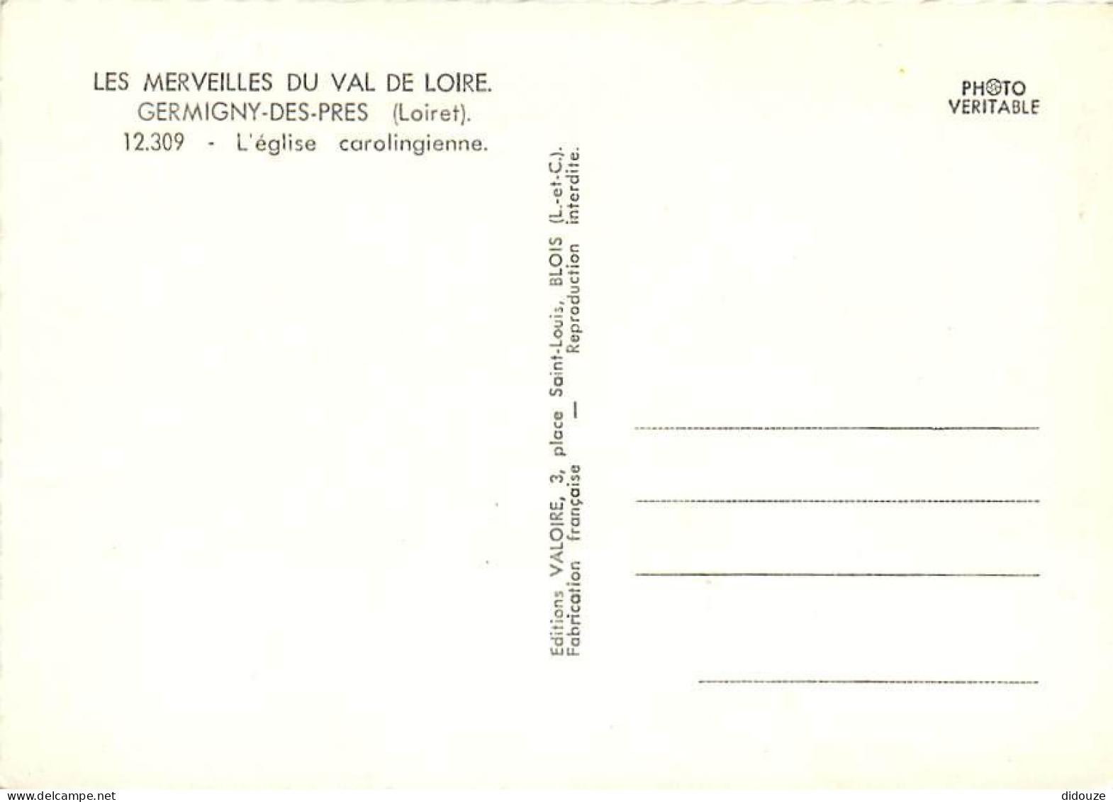 45 - Germigny Des Près - L'Eglise Carolingienne - Mention Photographie Véritable - Carte Dentelée - CPSM Grand Format -  - Autres & Non Classés