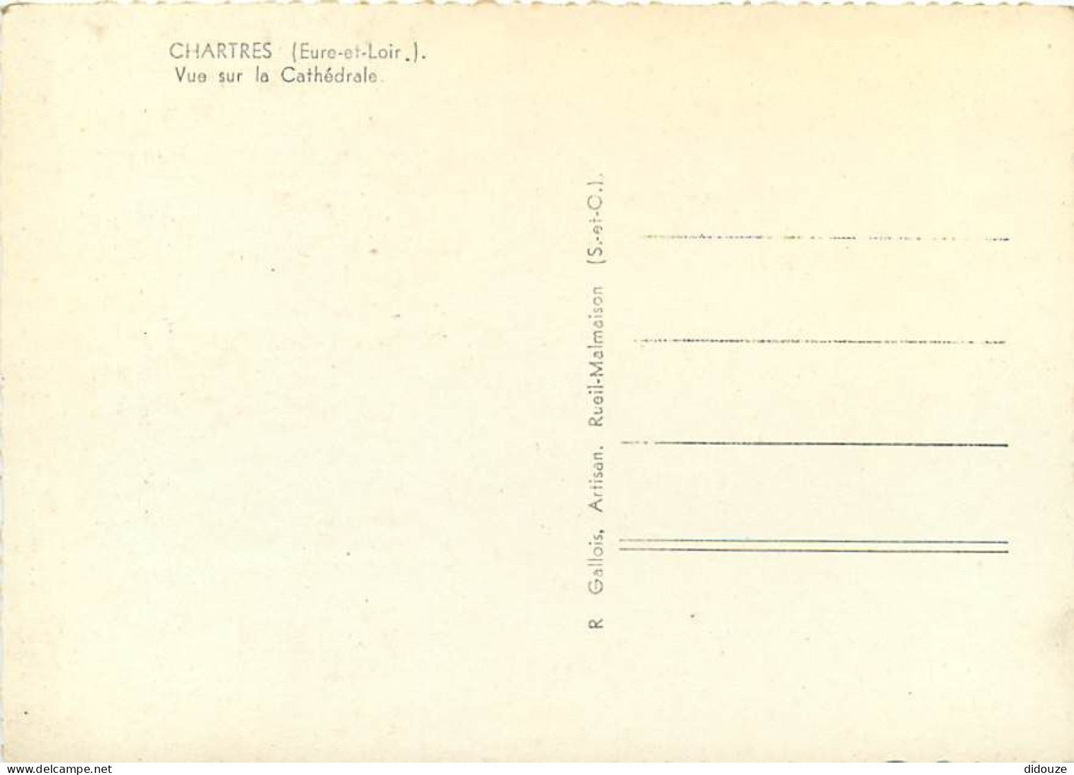 28 - Chartres - La Cathédrale - Carte Dentelée - CPSM Grand Format - Voir Scans Recto-Verso - Chartres