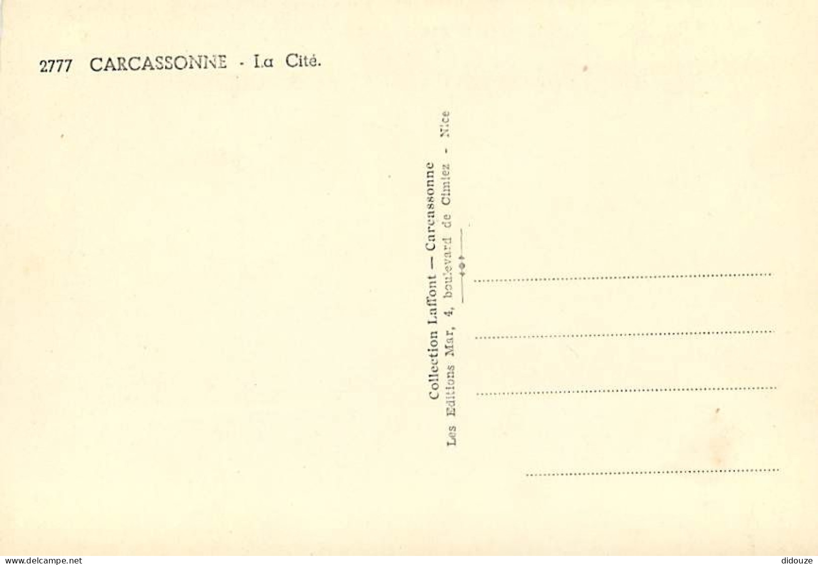 11 - Carcassonne - La Cité De Carcassonne - Vue Générale - Carte Dentelée - CPSM Grand Format - Voir Scans Recto-Verso - Carcassonne