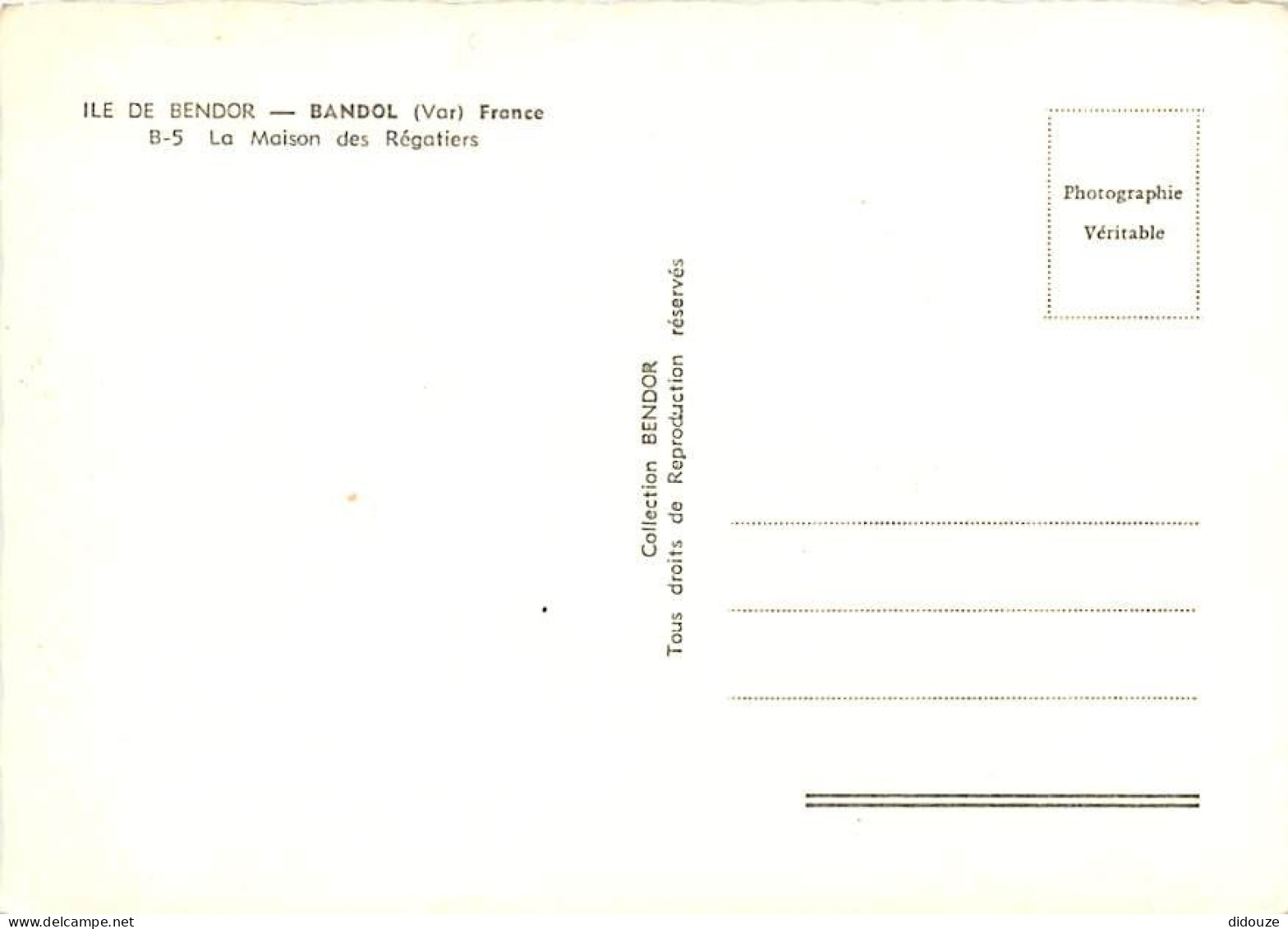 83 - Bandol - Ile De Bendor - La Maison Des Régatiers - Mention Photographie Véritable - CPSM Grand Format - Carte Neuve - Bandol