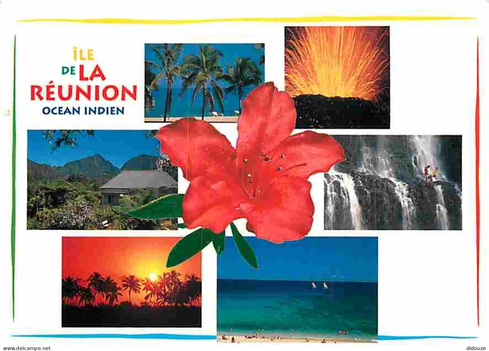 Ile De La Réunion - Multivues - Fleurs - CPM - Voir Scans Recto-Verso - Other & Unclassified