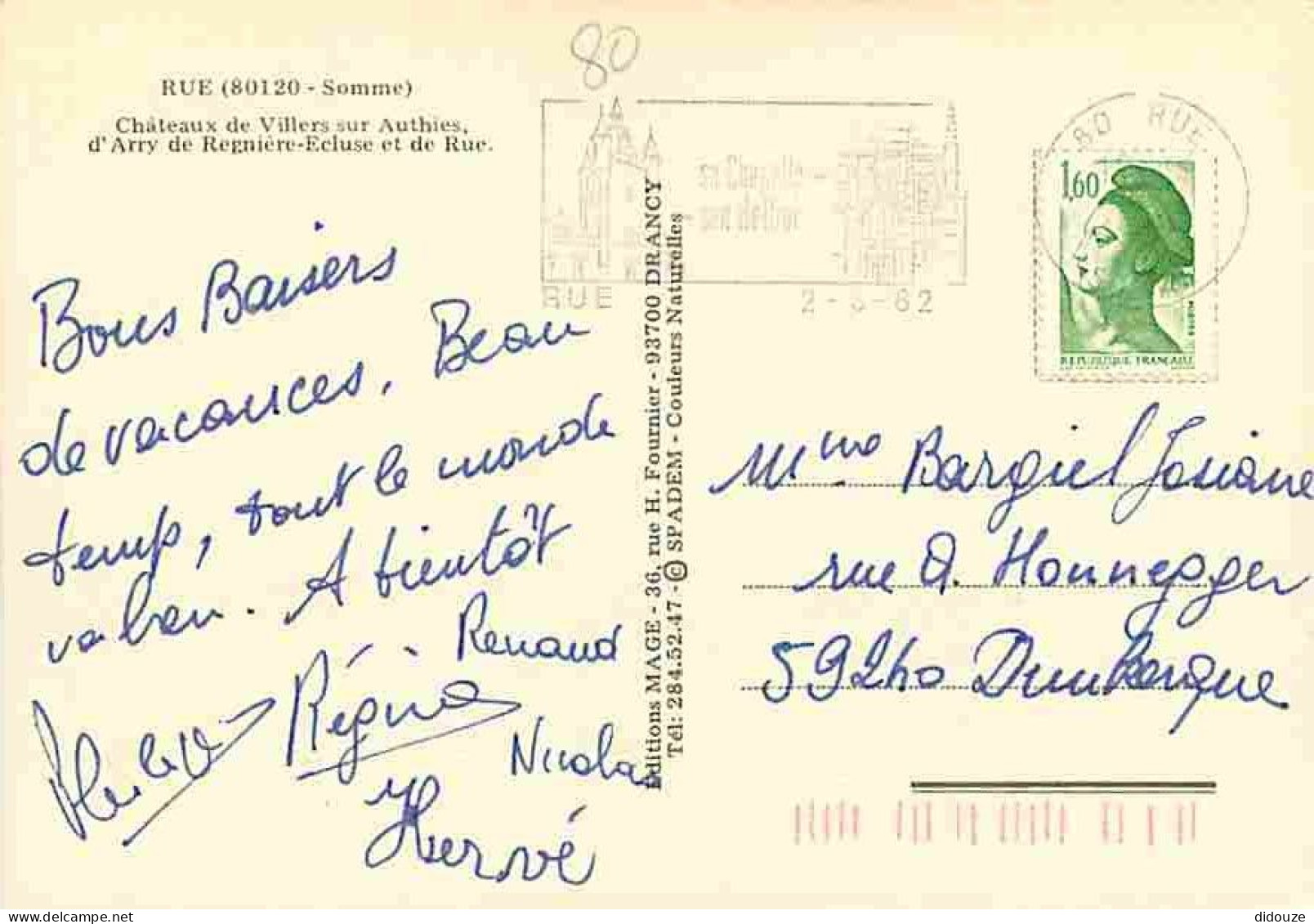 80 - Rue - Multivues - Chateaux - Flamme Postale - CPM - Voir Scans Recto-Verso - Rue