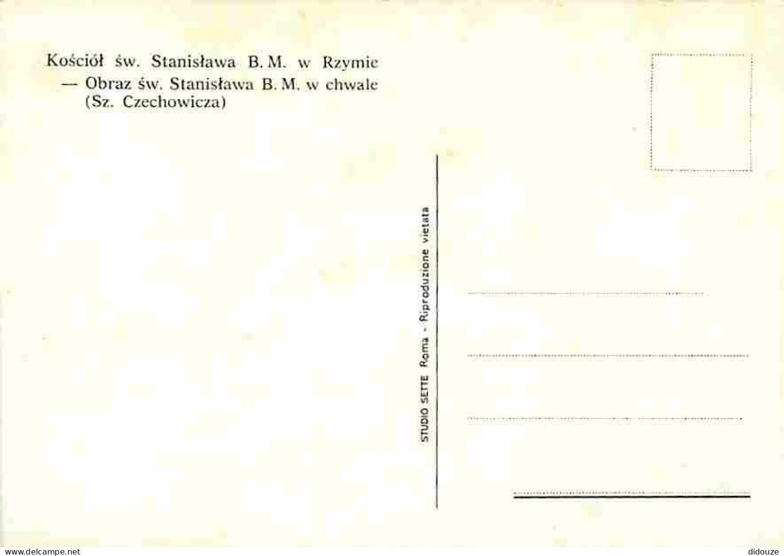 Art - Peinture Religieuse - Kosciol Sw Stanislawa B M W Rzymie - Obraz Sw Stanislawa B M W Chwale - Sz Czechowicza - CPM - Paintings, Stained Glasses & Statues