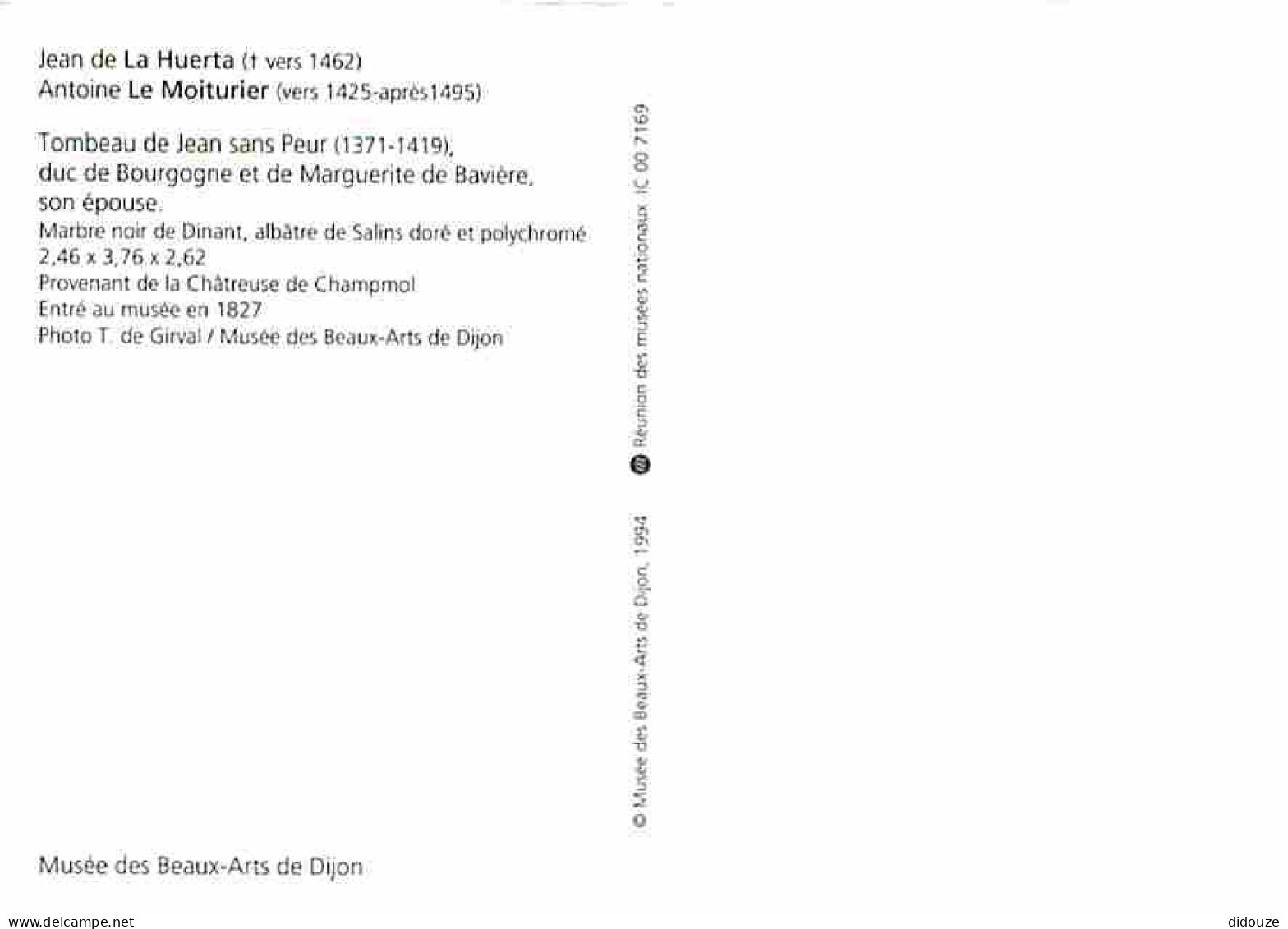 Art - Tombeau - Tombeau De Jean Sans Peur - CPM - Voir Scans Recto-Verso - Otros & Sin Clasificación