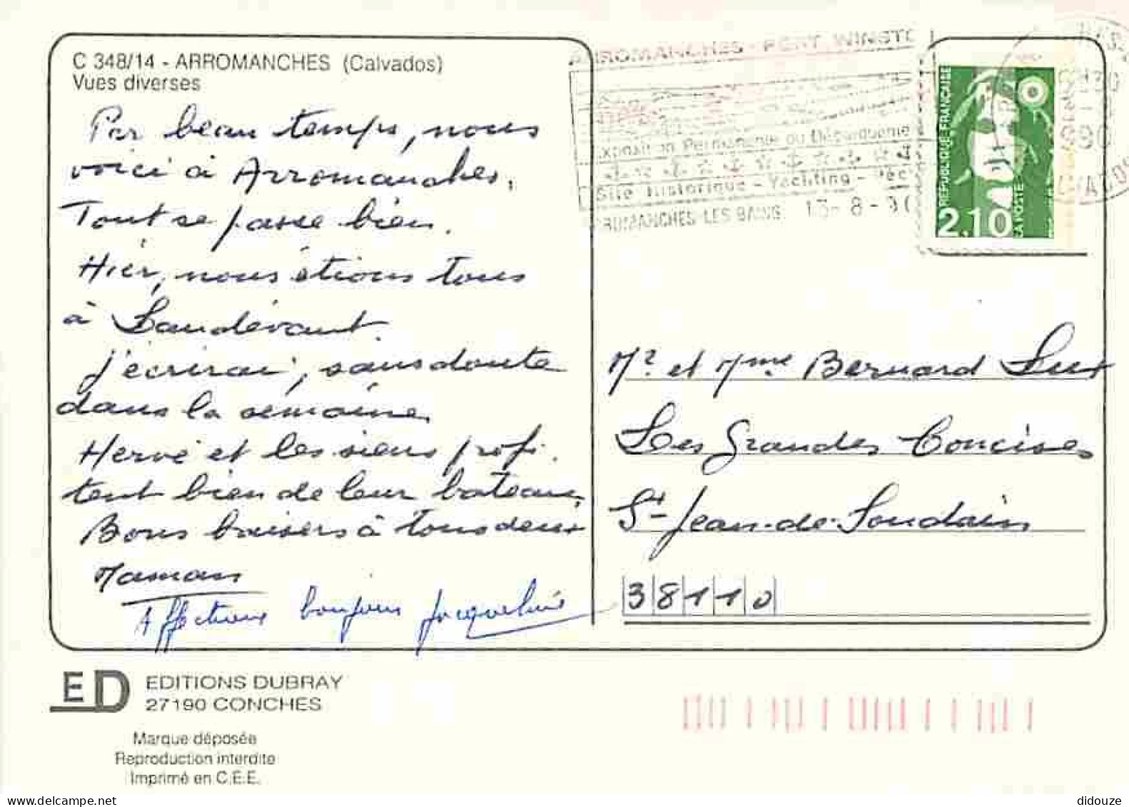 14 - Arromanches - Multivues - Automobiles - Flamme Postale - CPM - Voir Scans Recto-Verso - Arromanches