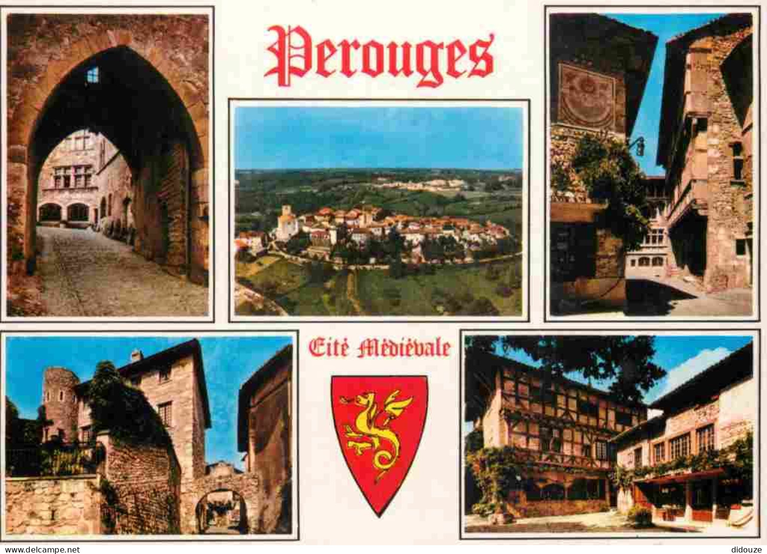 01 - Pérouges - Multivues - Blasons - Cité Médiévale - Vieilles Pierres - CPM - Voir Scans Recto-Verso - Pérouges