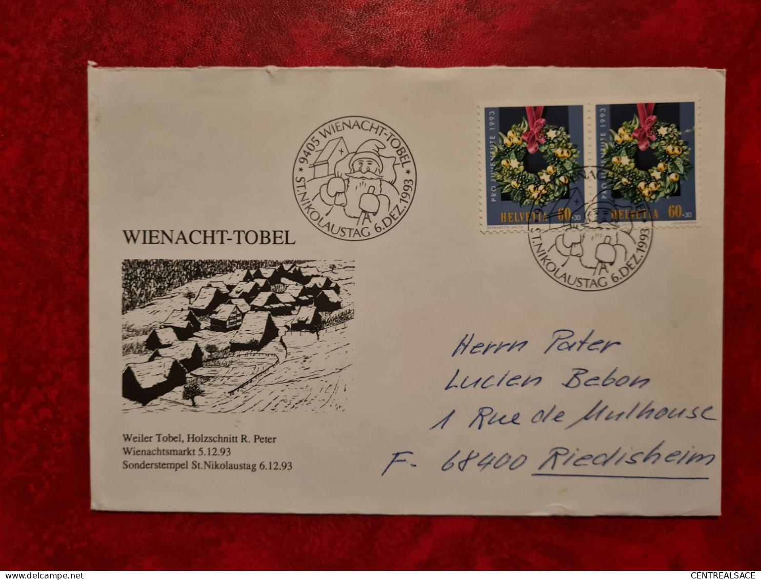 SUISSE LETTRE 1993 WIENACHT TOBEL ST NIKOLAUSTAG - Sonstige & Ohne Zuordnung