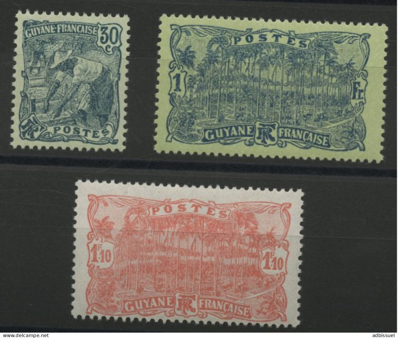 COLONIES GUYANE N° 106 à 108 Neufs Sans Charnière ** (MNH) TB - Unused Stamps