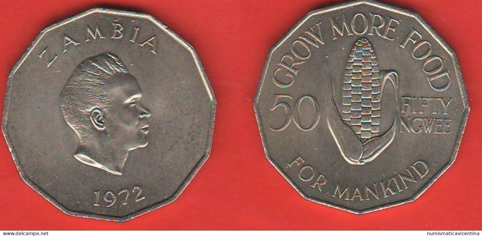 FAO Zambie Zambia 50 Ngwee 1972 - Sambia