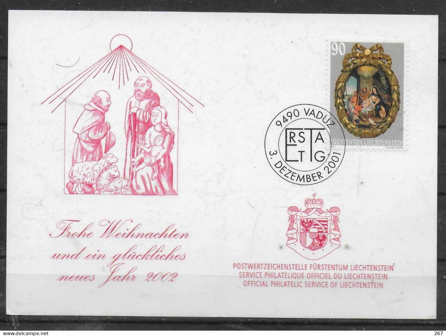 LIECHTENSTEIN  Carte 2001 Noel - Noël