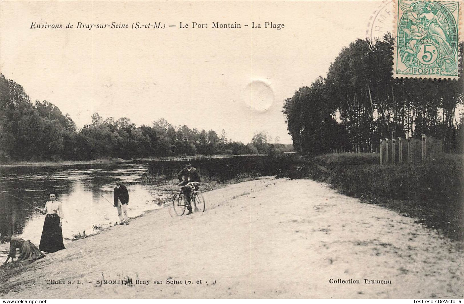 FRANCE - Environs De Bray Sur Seine (S Et M) - Vue Sur Le Port Montain - La Plage - Animé - Carte Postale Ancienne - Bray Sur Seine