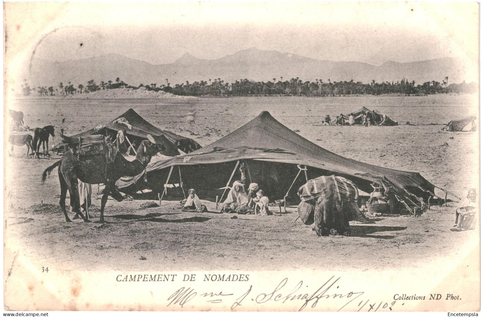 CPA Carte Postale Algérie Campement De Nomade  1902  VM79978 - Hommes