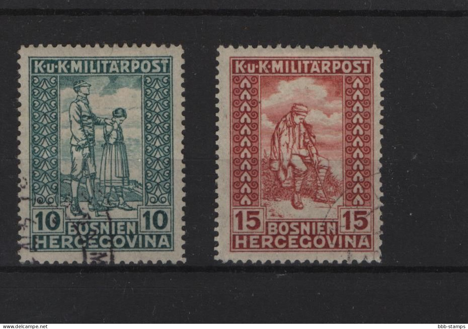 Österreich Michel Kat.Nr. Bosnien Herzegovina  Gest 142/143 - Levante-Marken