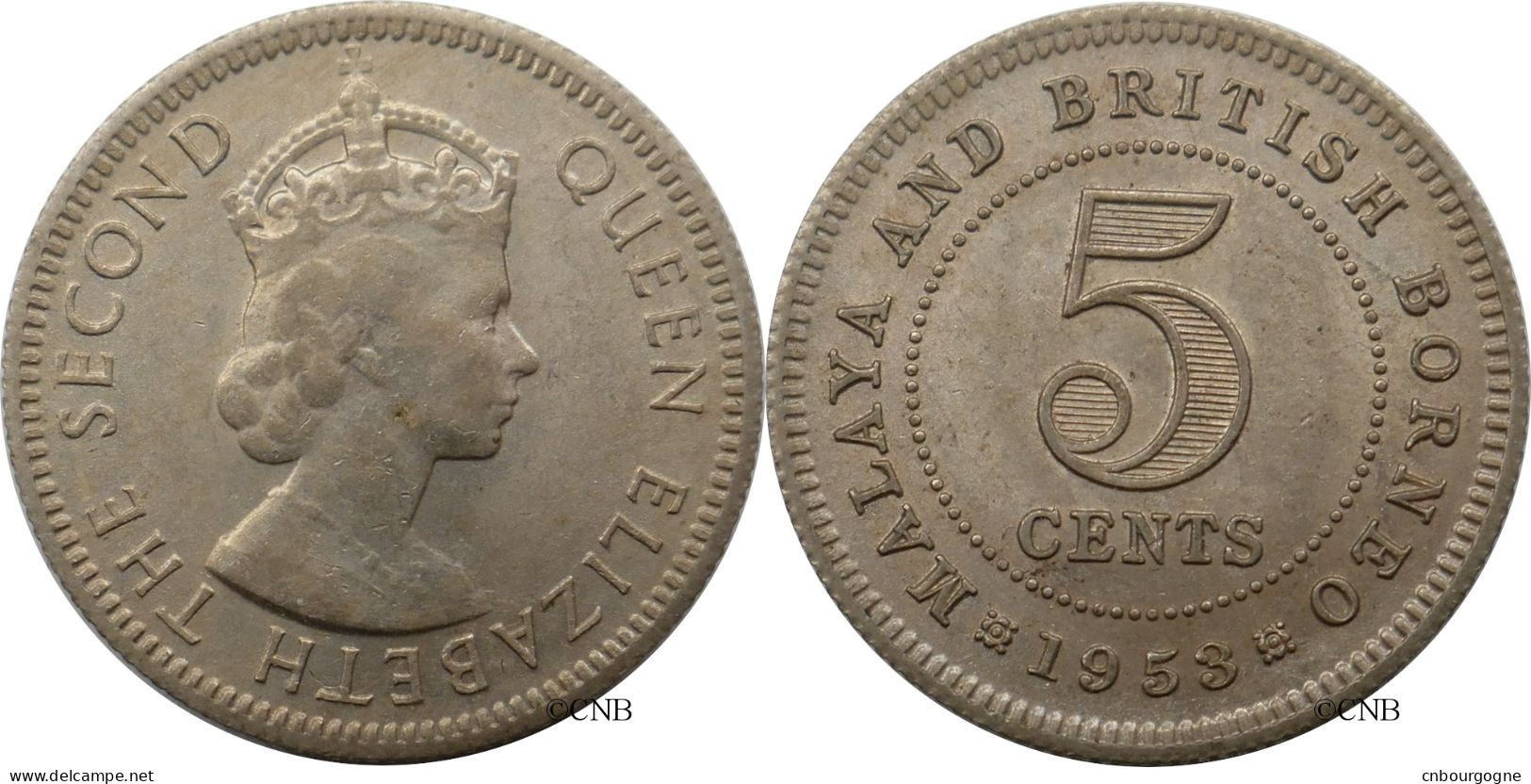 Malaya Et Borneo Britannique - Colonies Britanniques - Elizabeth II - 5 Cents 1953 - SUP/MS60 - Mon6455 - Colonies
