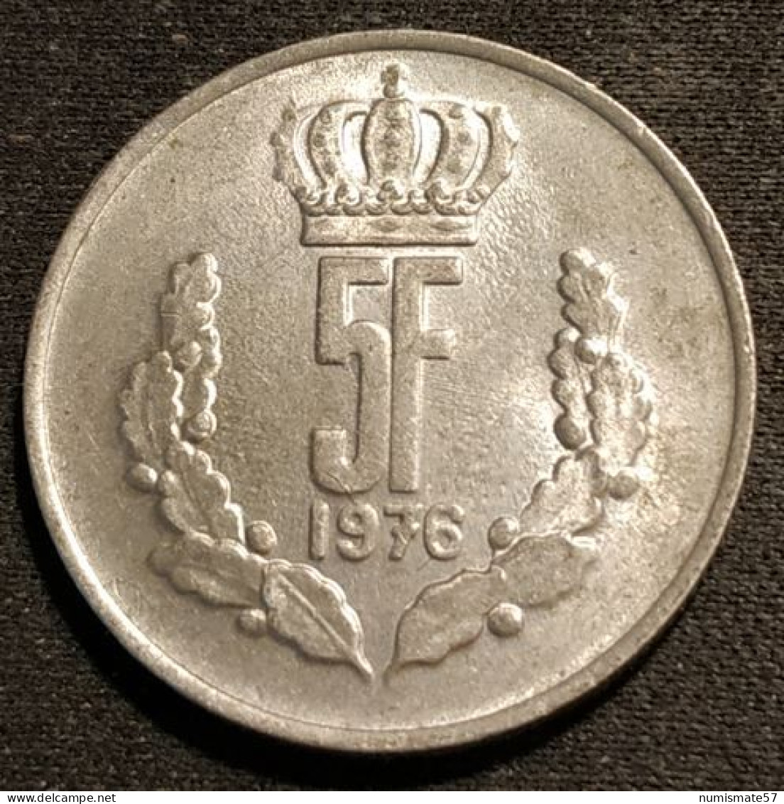 LUXEMBOURG - 5 FRANCS 1976 - Grand-Duc Jean - KM 56 - Luxemburg