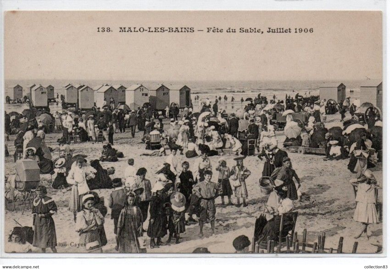 CPA MALO LES BAINS Fête Du Sable Juillet 1906 Beau Plan - Malo Les Bains