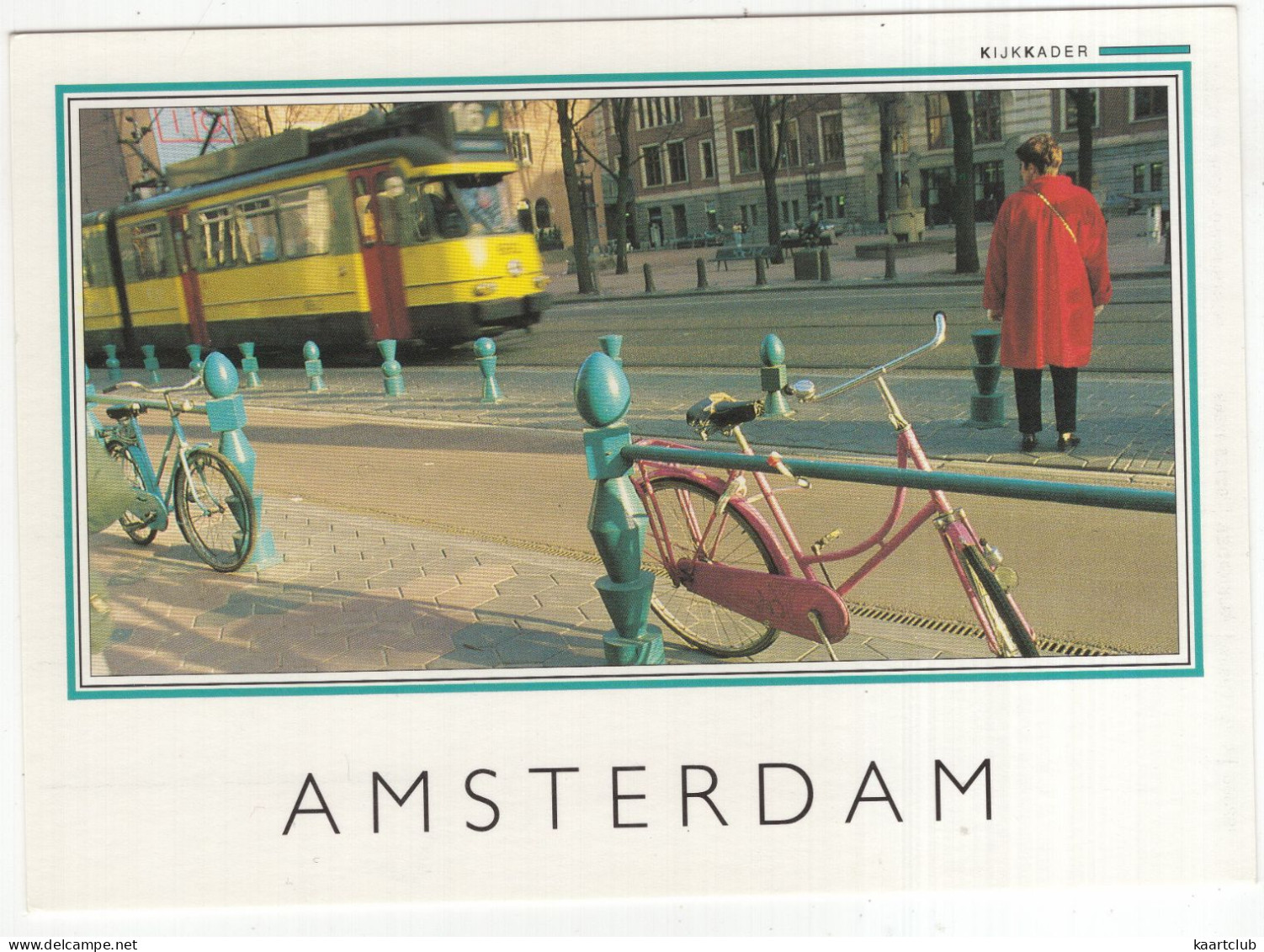 Amsterdam: TRAM / STRAßENBAHN, 2x FIETS / FAHRRAD / VÉLO / BICYCLE - (Holland) - PKW