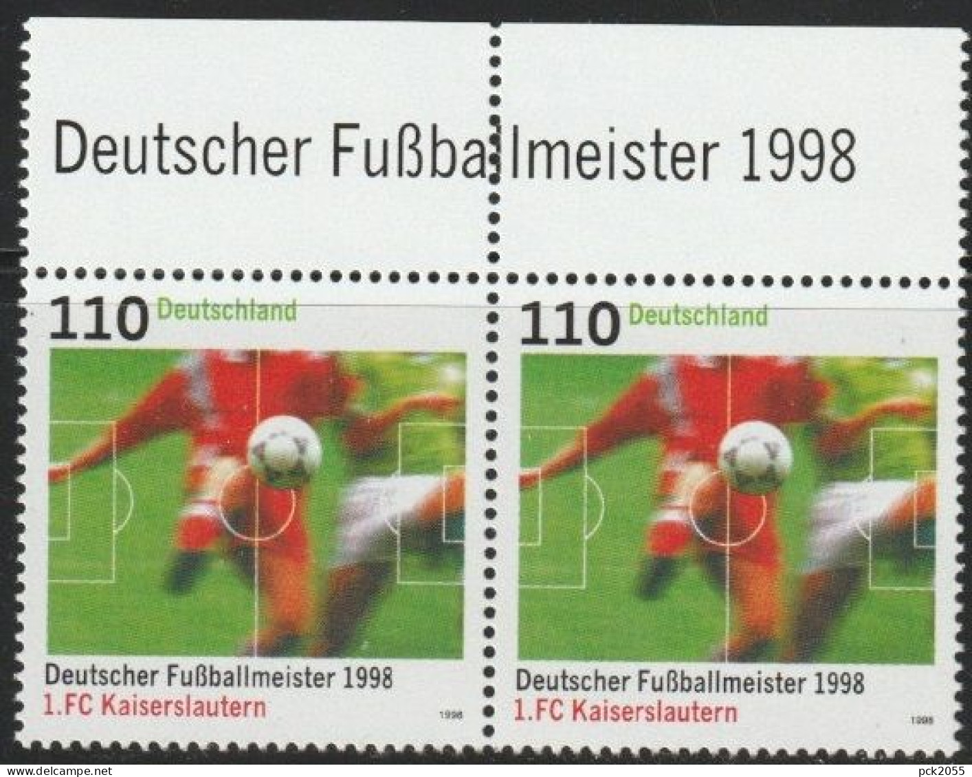 BRD 1998 MiNr.2010 ** Postfrisch Deutscher Fußballmeister 1.FC Kaiserslautern ( A4310 )günstige Versandkosten - Ungebraucht