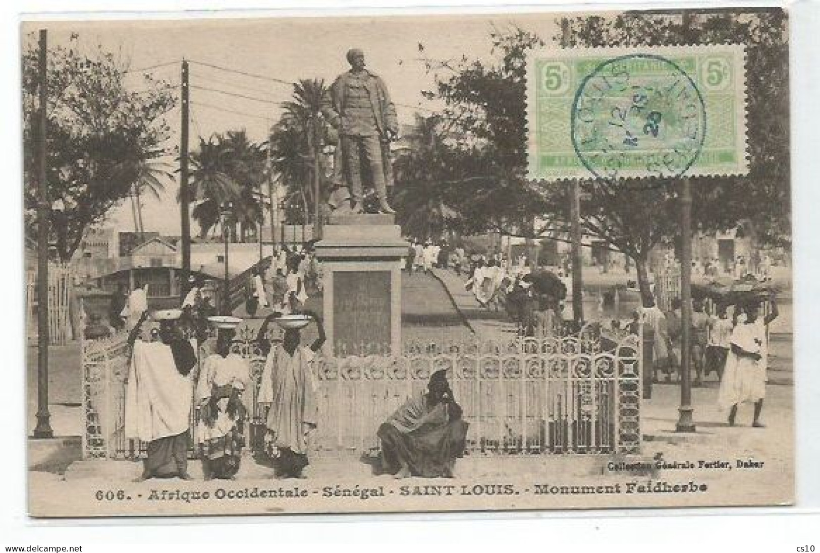 Senegal Francais AOF Monument Feidherbe - Saint Louis B/w Pcard Avec Mauritanie Tp - Non Voyagée - Senegal