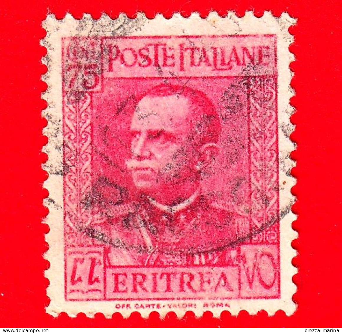 ITALIA - COLONIE ITALIANE - ERITREA - Usato - 1931 - Tipo Parmeggiani - 75 C. • Effigie Di Vittorio Emanuele III - Erythrée