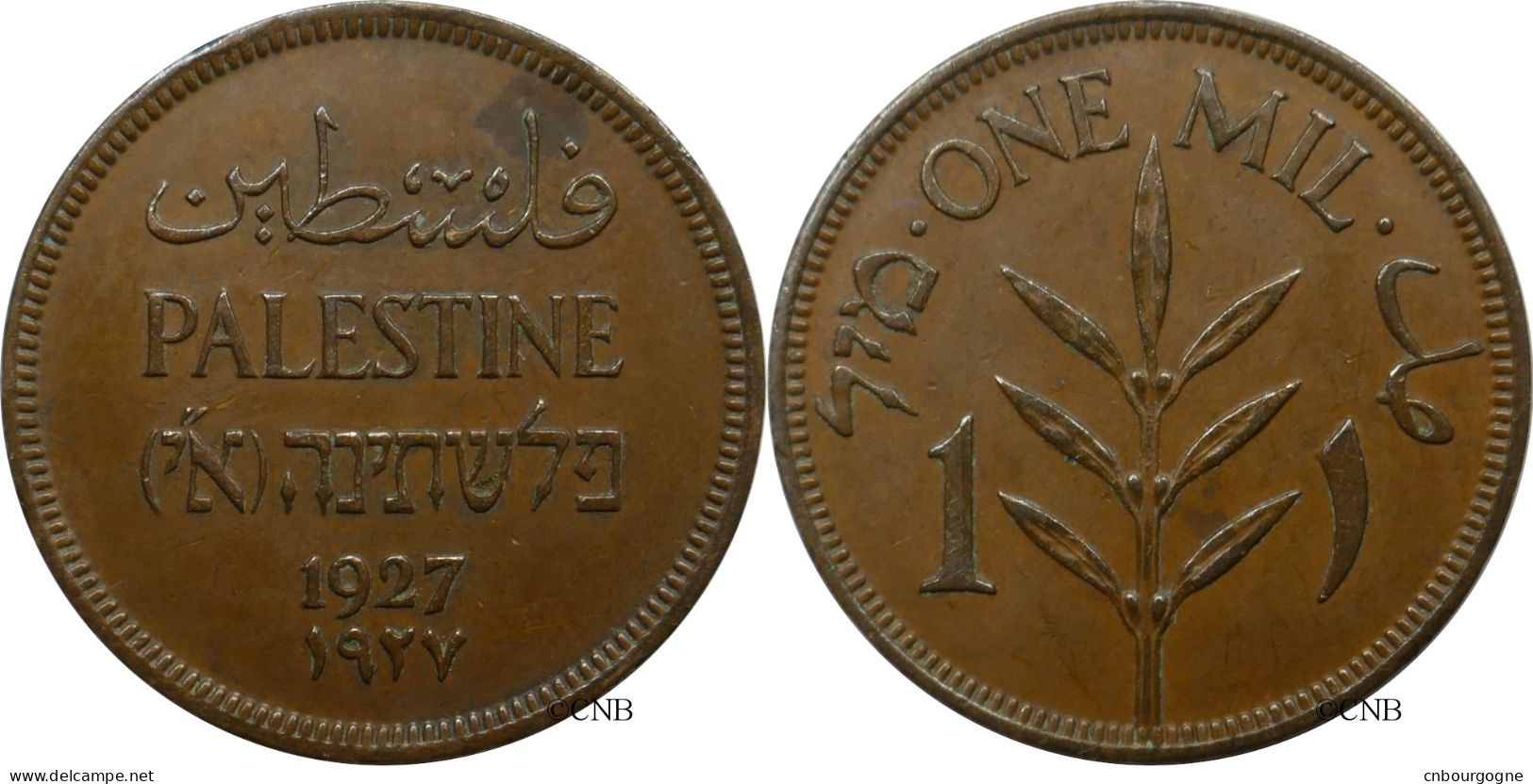 Palestine - Mandat Britannique - 1 Mil 1927 - TTB+/AU50 - Mon5601 - Israel
