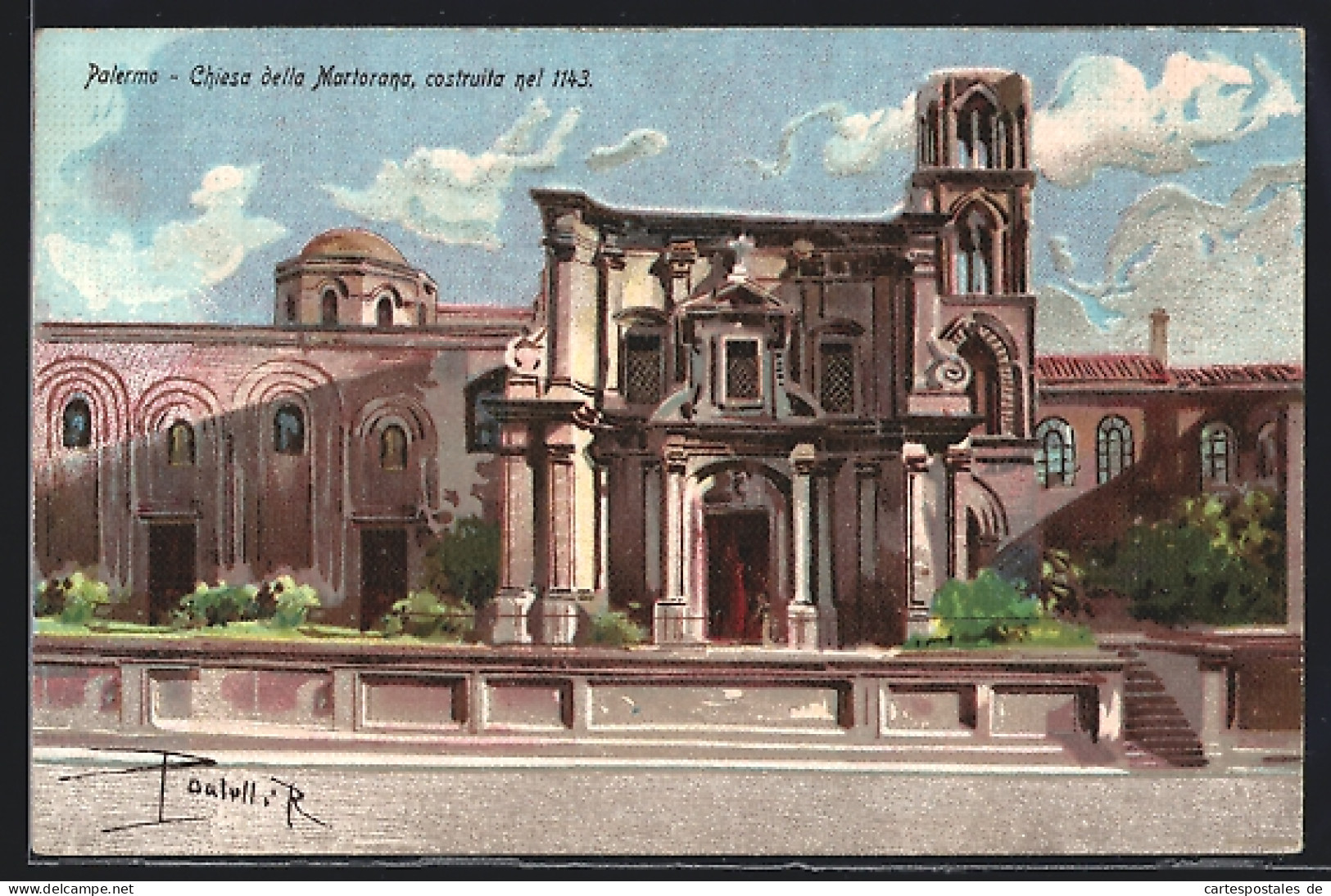 Artista-Cartolina Palermo, Chiesa Della Martorana, Costruita Nel 1143  - Palermo