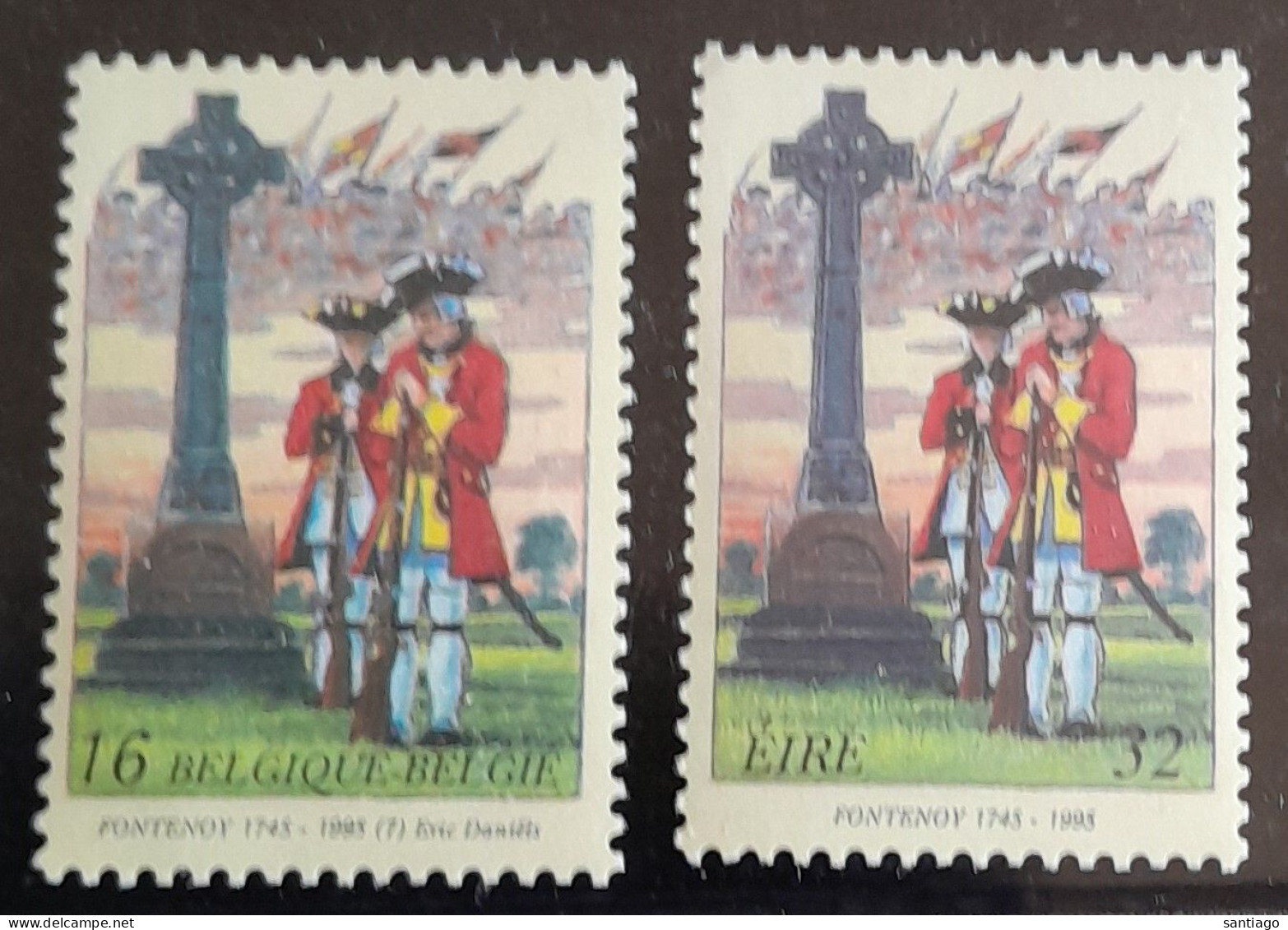 Eire - Belgium : Fontenoy  1745 - 1995 - Schmetterlinge