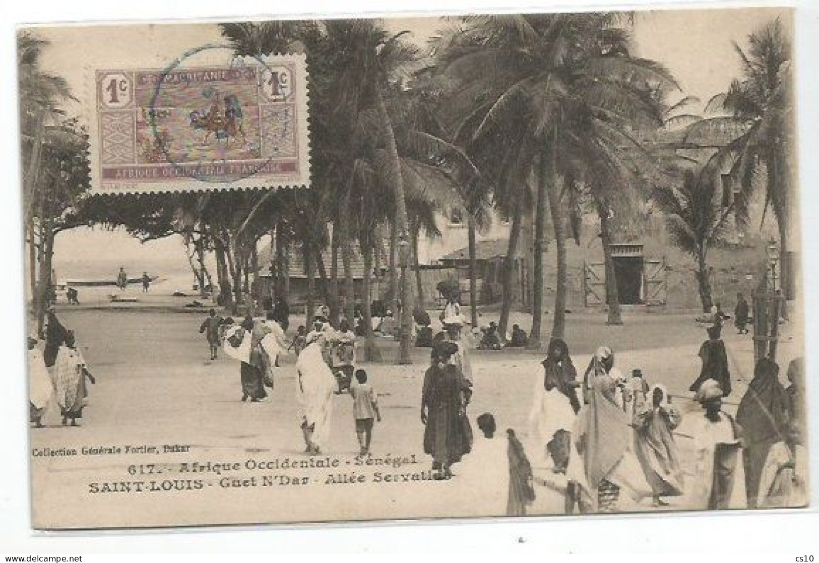 Senegal Francais AOF Guet N'Dar - Saint Louis B/w Pcard Avec Mauritanie Tp - Non Voyagée - Sénégal