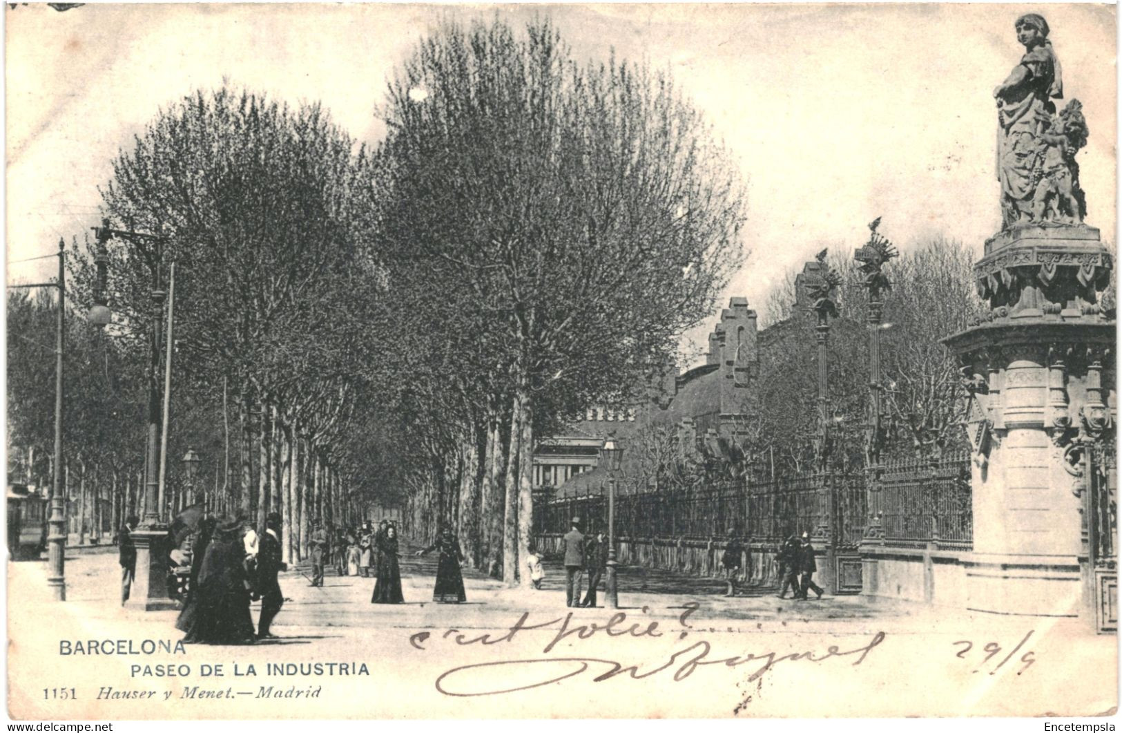 CPA Carte Postale Espagne Barcelona Paseo De La Industria 1902  VM79982 - Barcelona