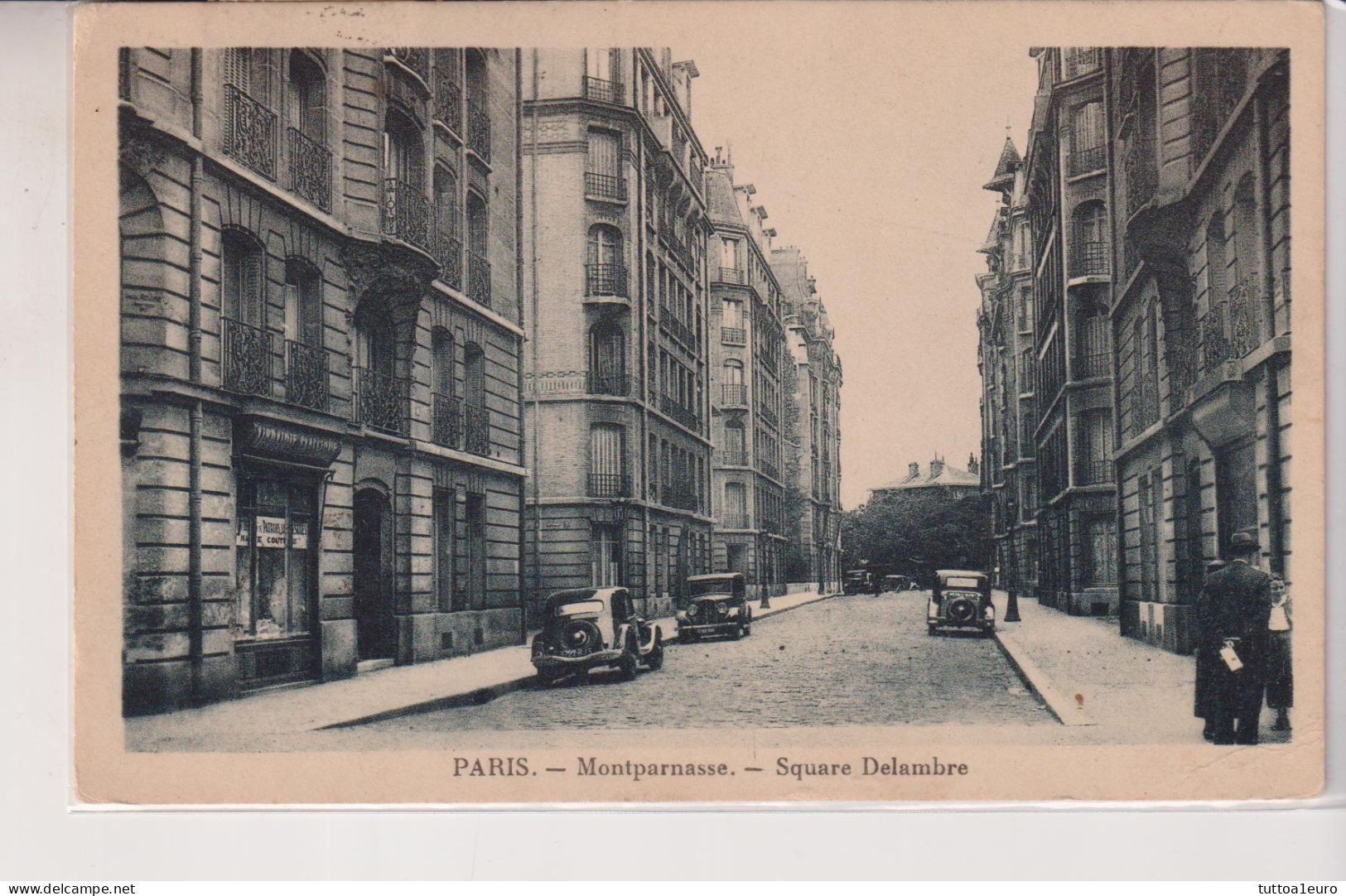 Montparnasse - Square Delambre  VG  1922 - Arrondissement: 14