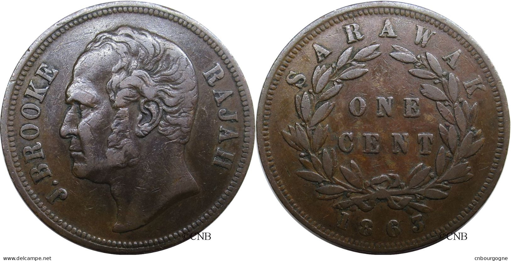 Sarawak - James Brooke Rajah - 1 Cent 1863 - TTB/XF40 - Mon3815 - Indonésie