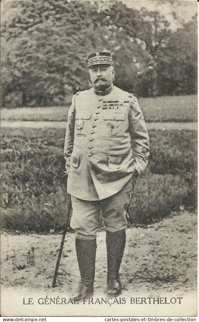 LE GENERAL FRANCAIS BERTHELOT , 1919 + Cachet Rouge " ARMEE FRANCAISE D'ITALIE , ETAT MAJOR " , µ - Personen