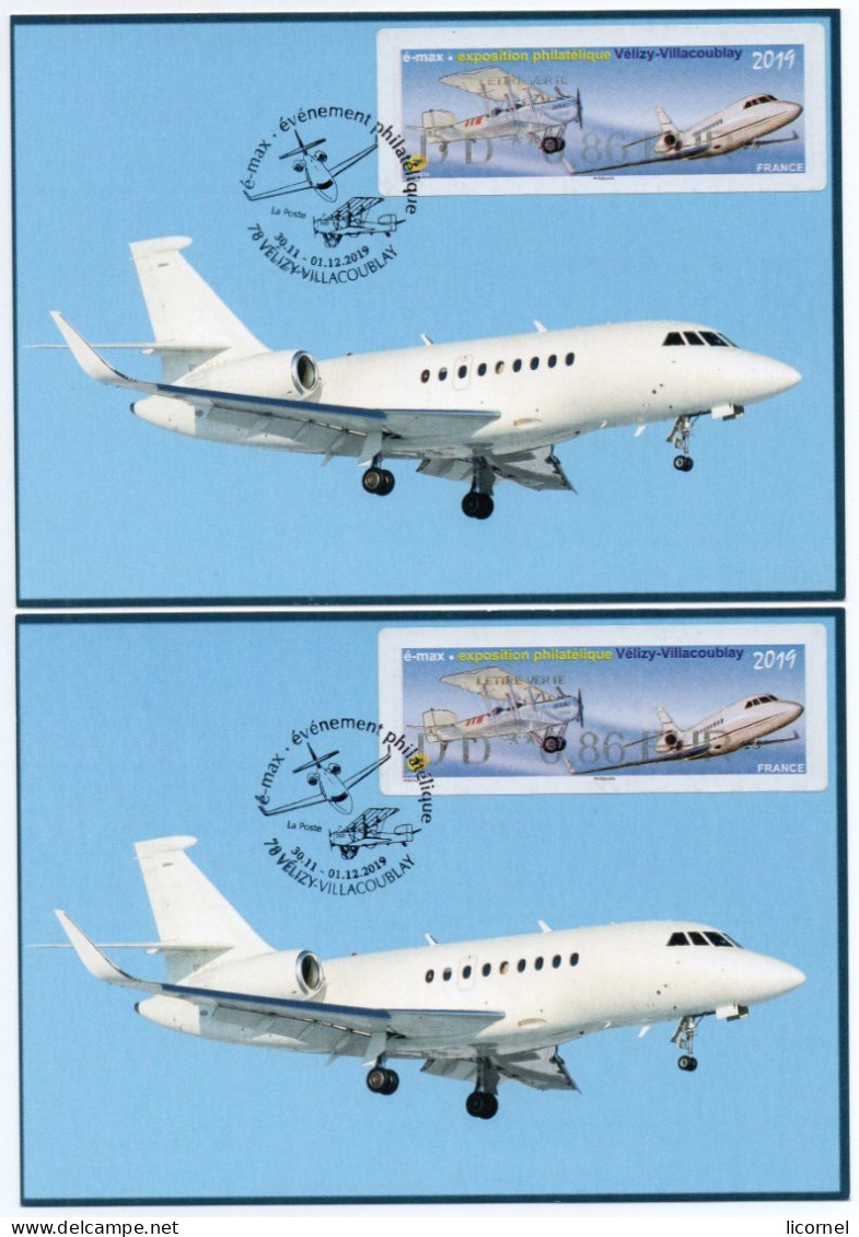 Carte Maxi  2019 DASSAULT FALCON 2000LXF-RAFD(lot De 2 Cartesidentiques) - 2010-2019