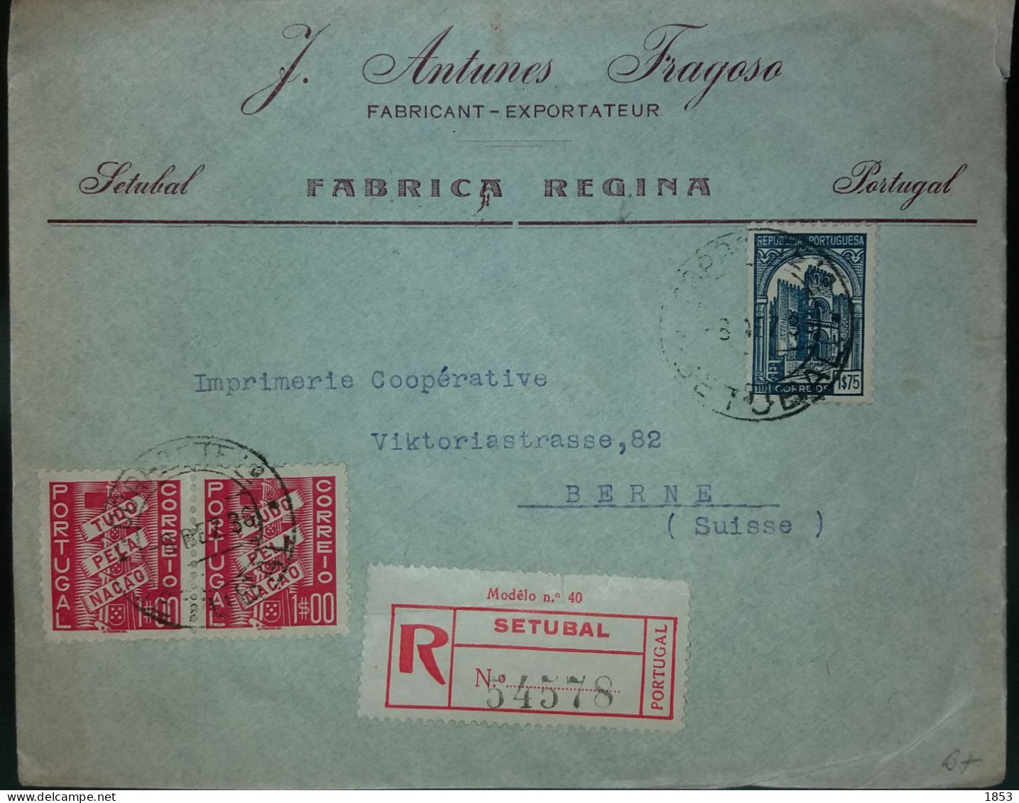 J. ANTUNES FRAGOSO - FABRICA REGINA - SETÚBAL - Cartas & Documentos