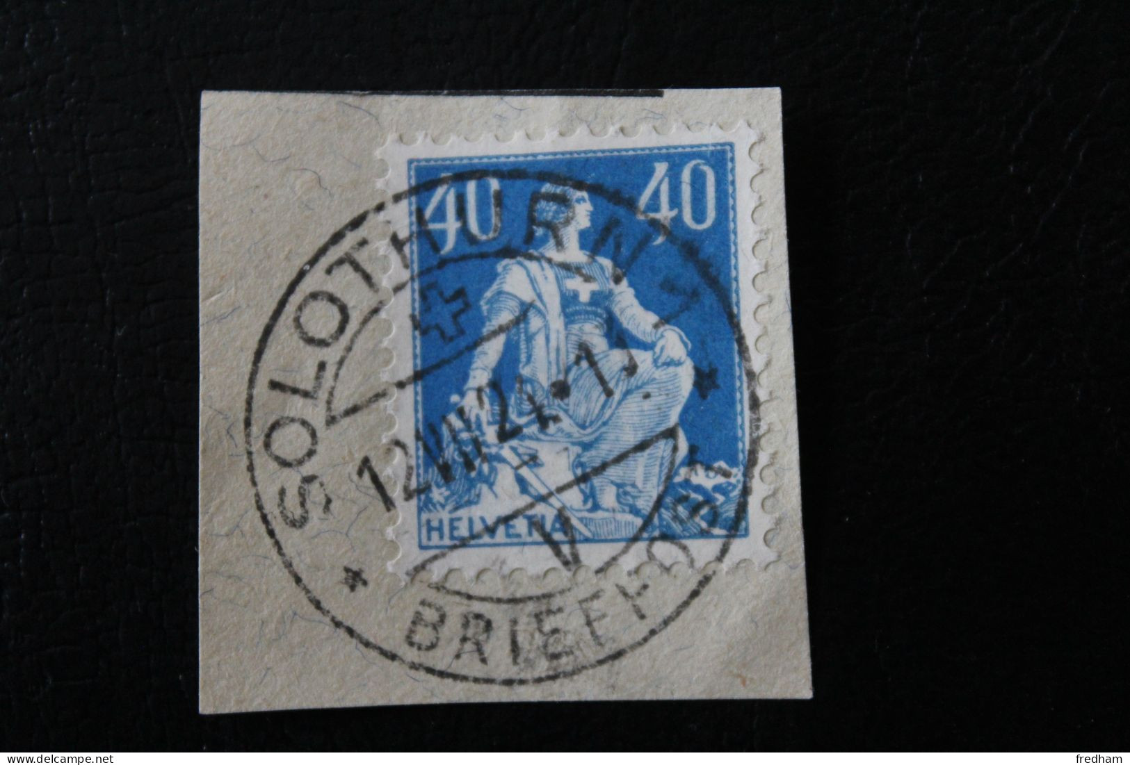 1921 SUISSE TP Y&T NO CH 164a  BELLE OBLITERATION  SOLOTHURN DU 12 VII 21 SUR FRAGMENT.. - Used Stamps