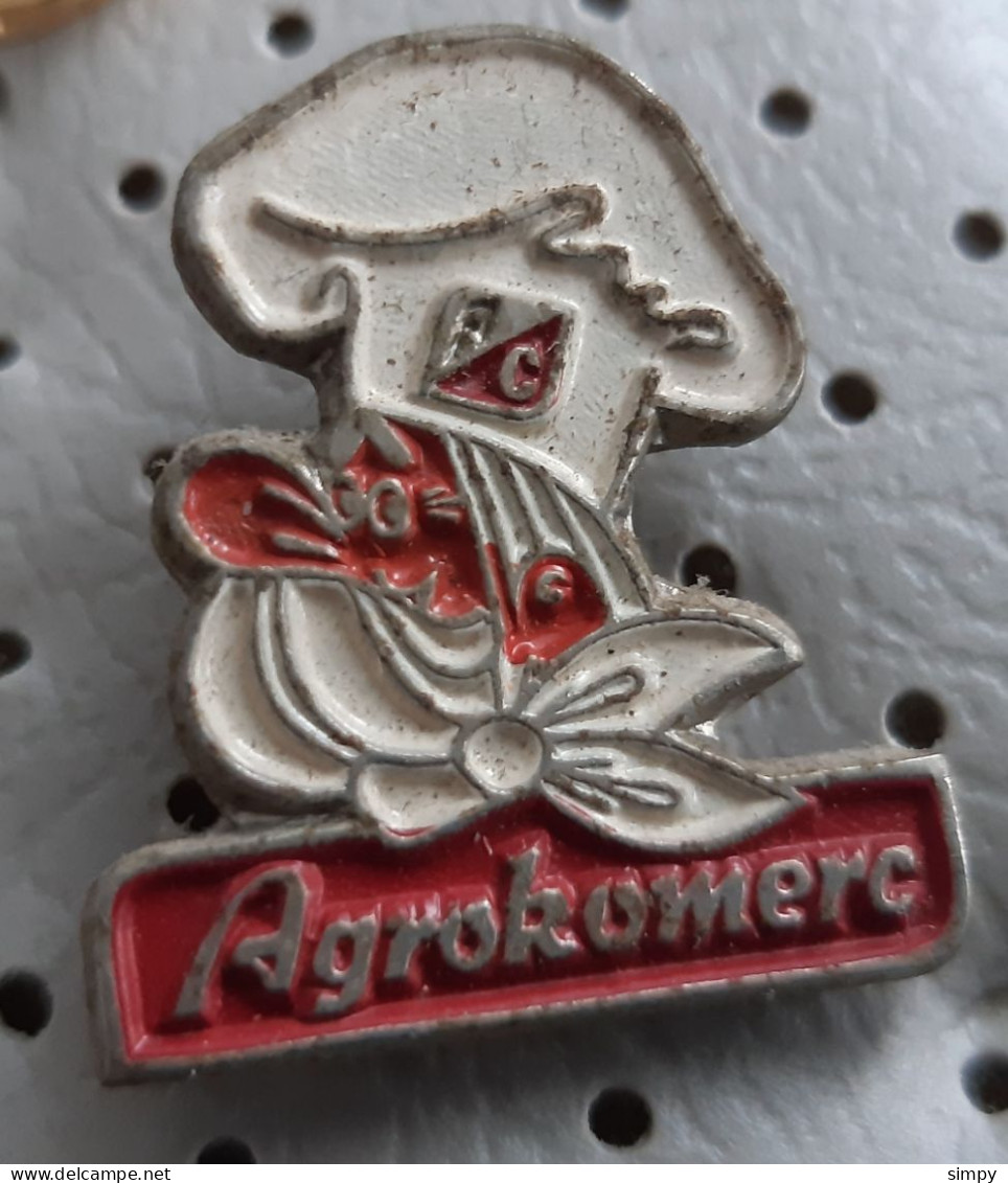 Agrokomerc Chef Bosnia Ex Yugoslavia Vintage Pin - Levensmiddelen