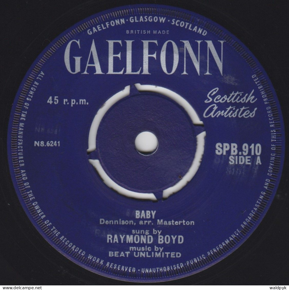 RAYMOND BOYD With BEAT UNLIMITED - Baby - Otros - Canción Inglesa