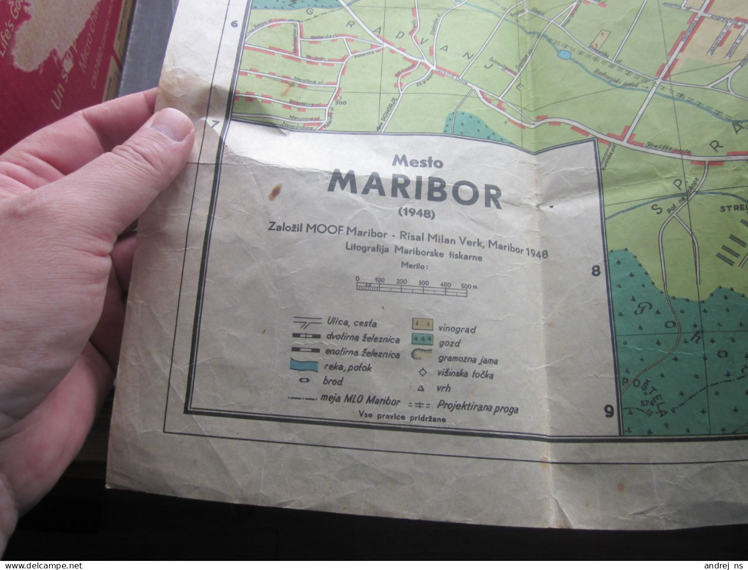 Maribor Big Street Map 62x50 Cm - Slovénie