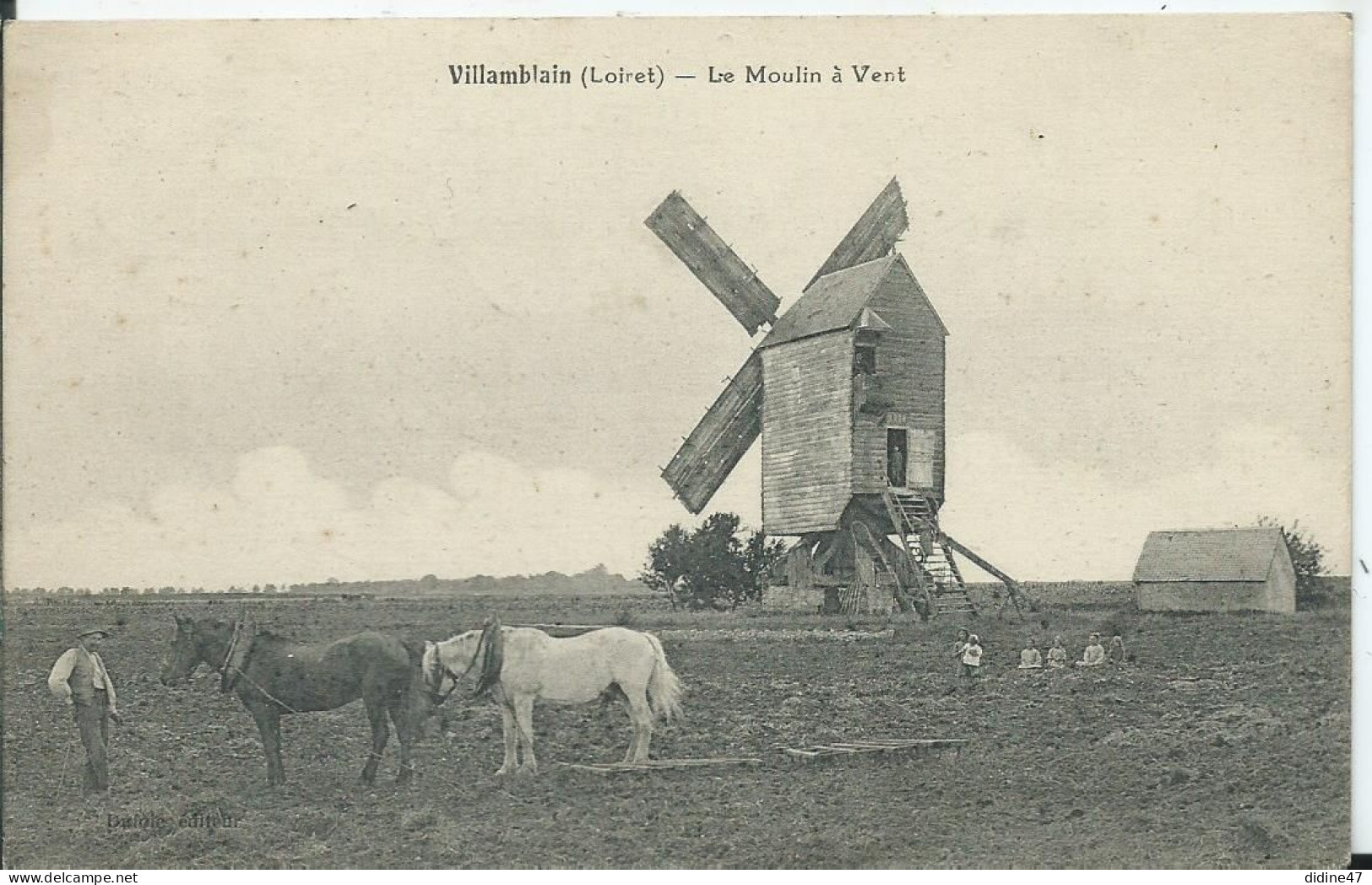 VILLAMBLAIN- Le Moulin à Vent ( Chevaux ) - Autres & Non Classés