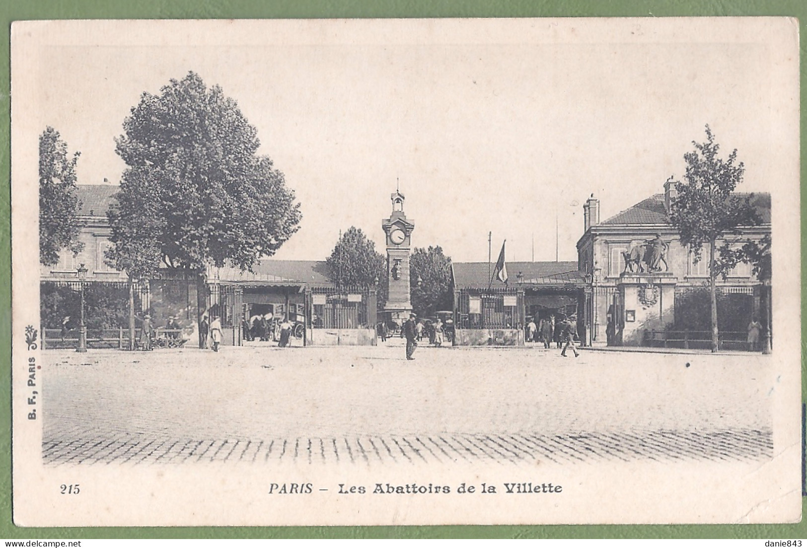 CPA Dos Précurseur - PARIS - ABATTOIRS DE LA VILETTE - Petite Animation - Arrondissement: 19