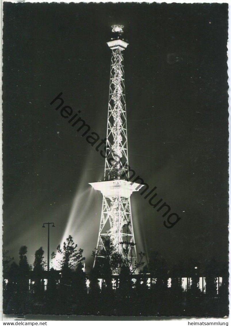 Berlin - Funkturm - Foto-Ansichtskarte Nacht - Verlag Hans Andres Berlin - Charlottenburg