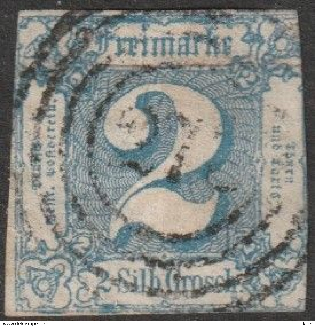 Altd.- Thurn & Taxis: 1864, Mi. Nr. 30, Freimarke: 2 Sgr. Ziffer Im Quadrat. Vierringstpl. - Usati