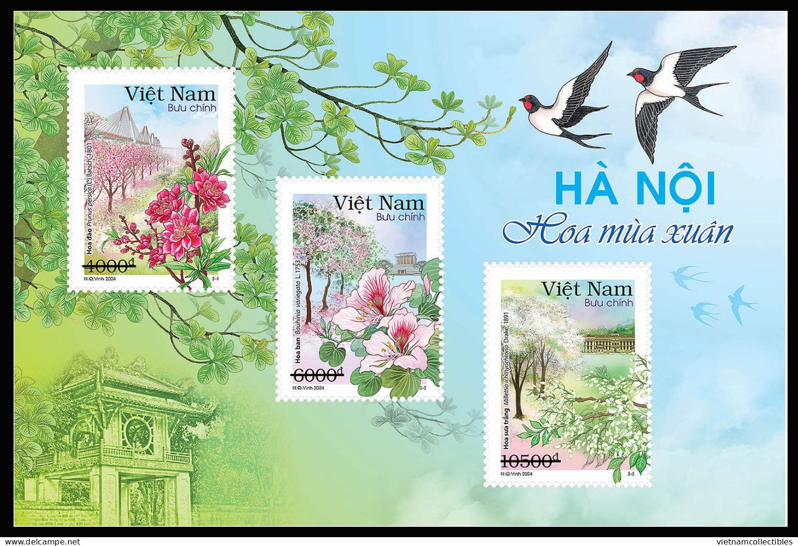 Viet Nam Vietnam MNH Imperf Stamps & Sheetlet Issused On Apr 26, 2024 : 12 Flower Seasons In Hanoi (series 1) (Ms1188)) - Viêt-Nam