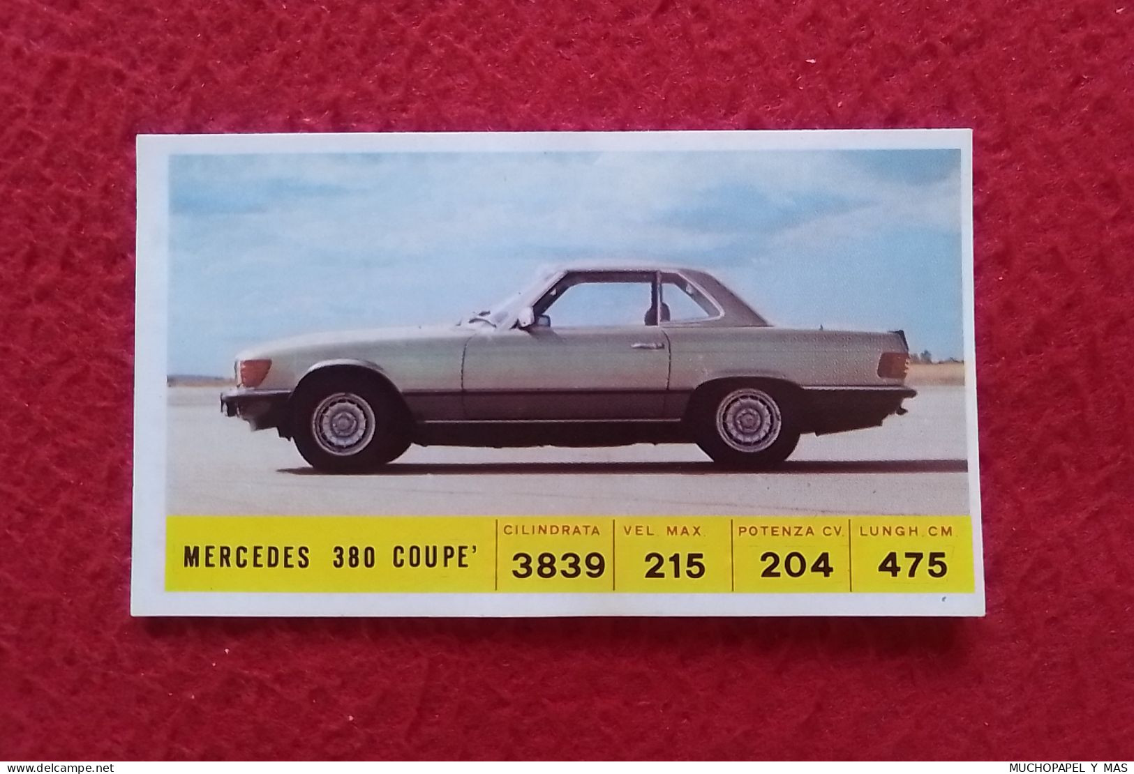 SPAIN ANTIGUO CROMO DE CROMOS DIDEC OLD COLLECTIBLE CARD CHROME CHROMO COCHE CAR VOITURE AUTO MERCEDES 380 COUPE'GERMANY - Andere & Zonder Classificatie