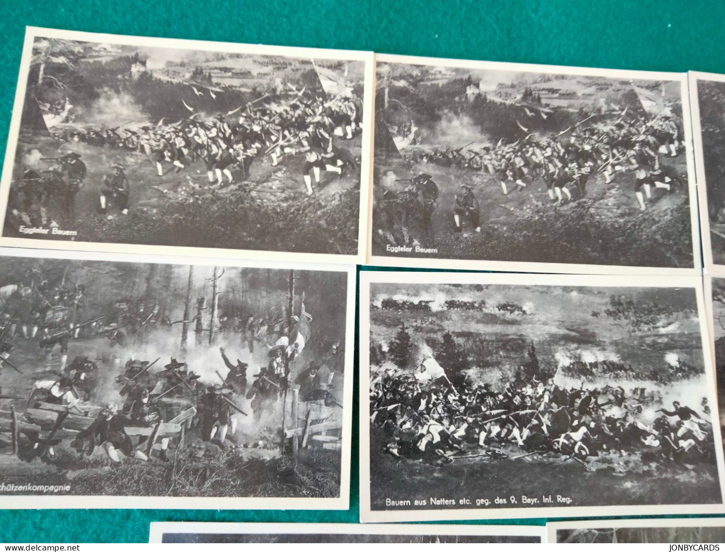 Schlacht A Berg 1809.Lot Of 10 Vintage Postcards.#45. - Colecciones Y Lotes