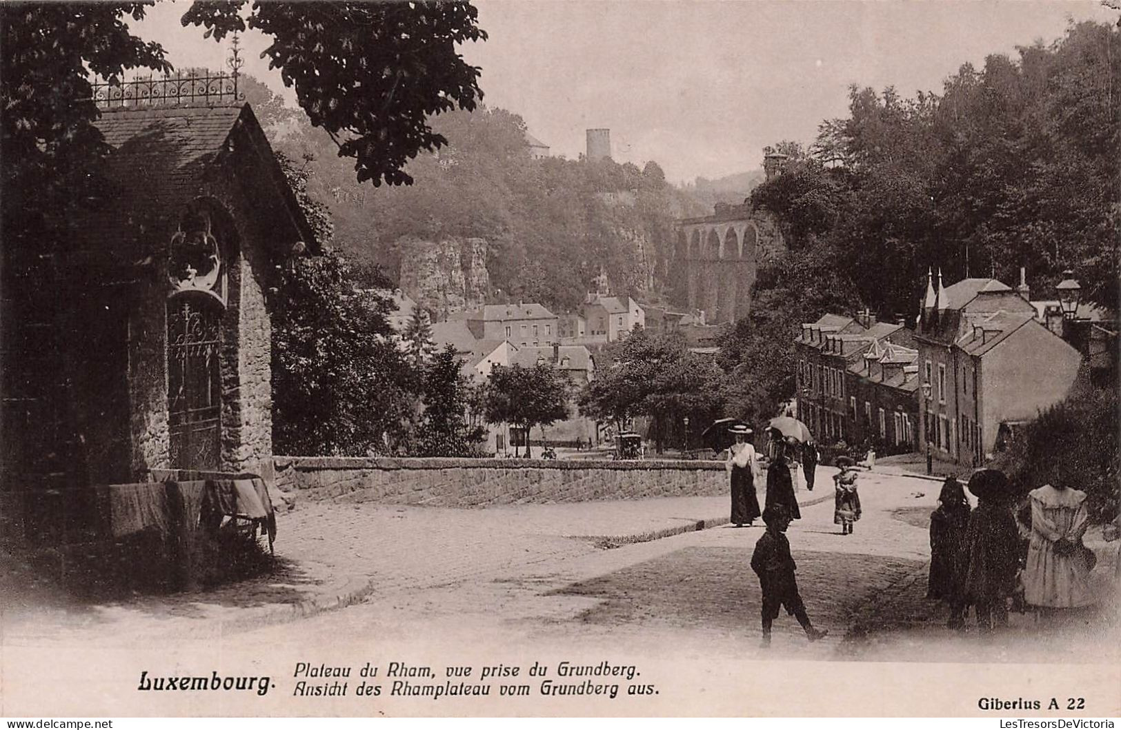 LUXEMBOURG - Plateau Du Rham Vue Prise De Grundberg - Animé - Carte Postale Ancienne - Luxemburg - Town