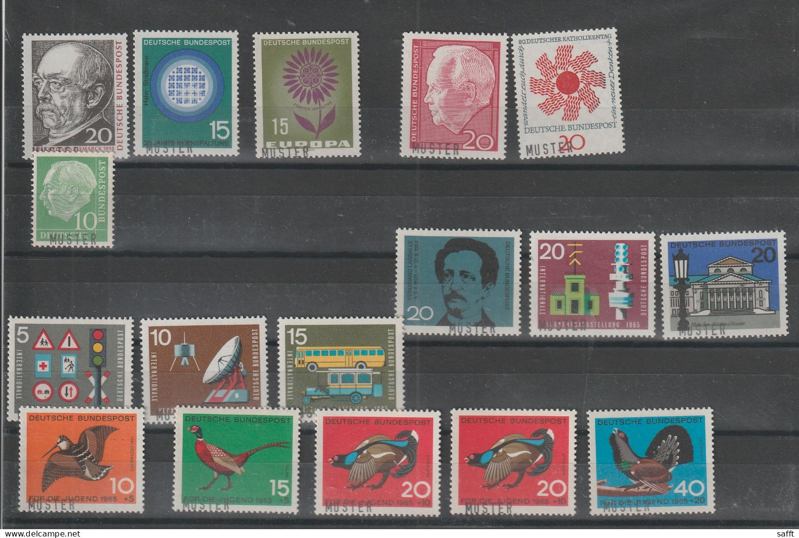 Bund Lot Postfrisch Mit Muster-Aufdruck - Variétés Et Curiosités