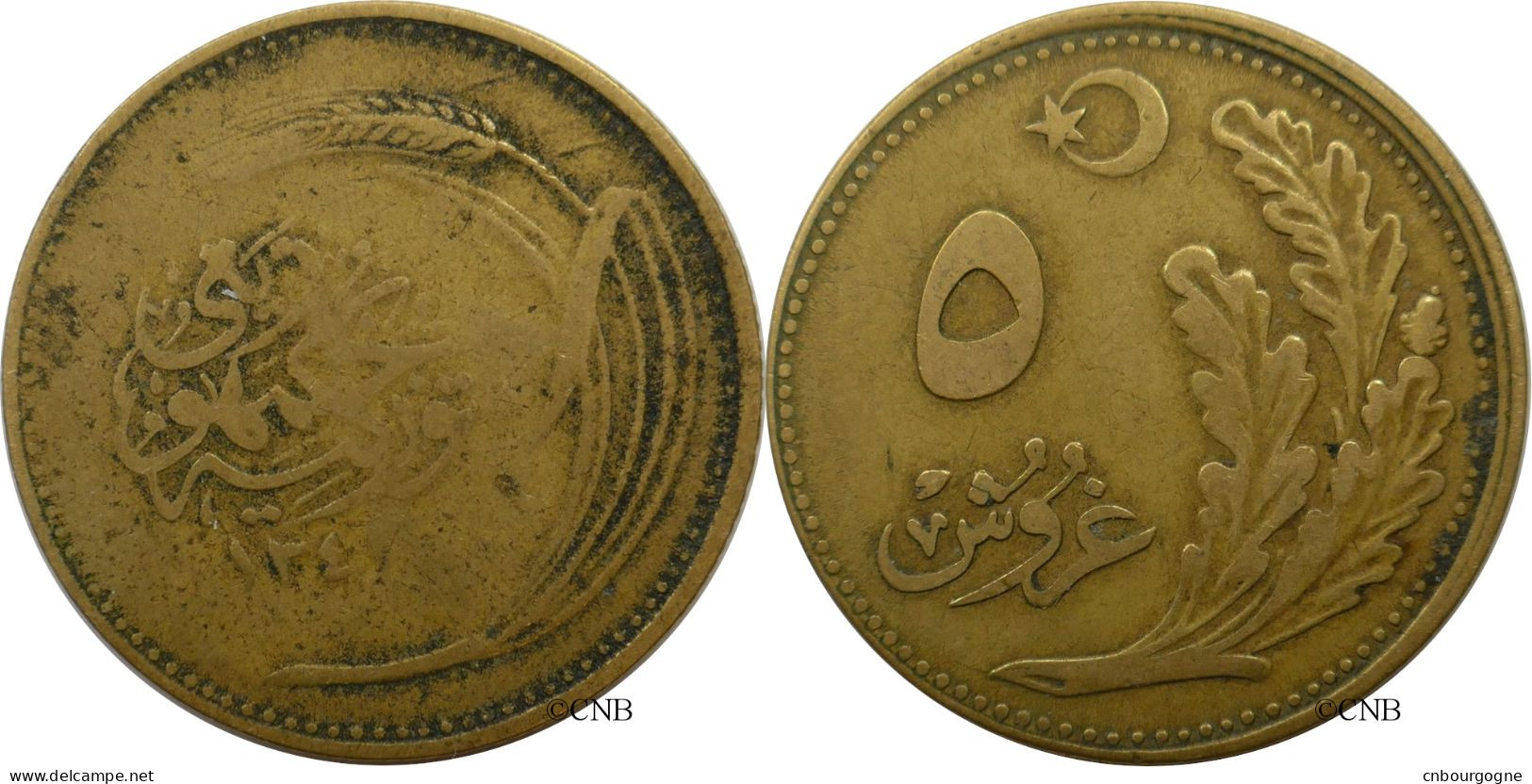 Turquie - République - 5 Kurus AH1341 (1925) - TB/VF25 - Mon6063 - Turquie